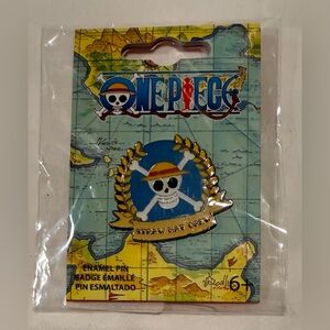 One piece straw hat crew enamel pin